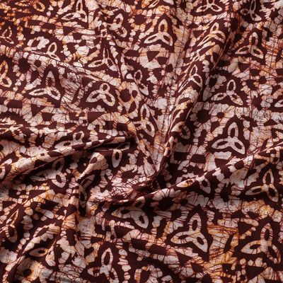 Brown - Hand Printed Cotton Batik Fabric