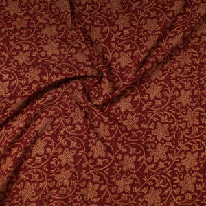 Brown - Bagh Block Printed Cotton Precut Fabric (2 meter) 72