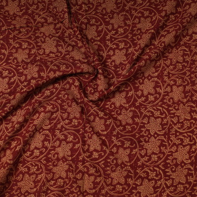 Brown - Bagh Block Printed Cotton Precut Fabric (2 meter) 72