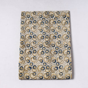 Beige - Pedana Kalamkari Block Printed Cotton Precut Fabric (1 meter) 26