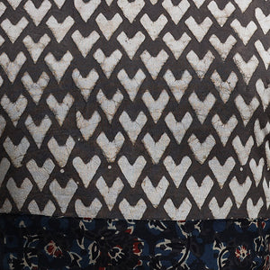 Brown - Pipad Block Printed Cotton Blouse Piece