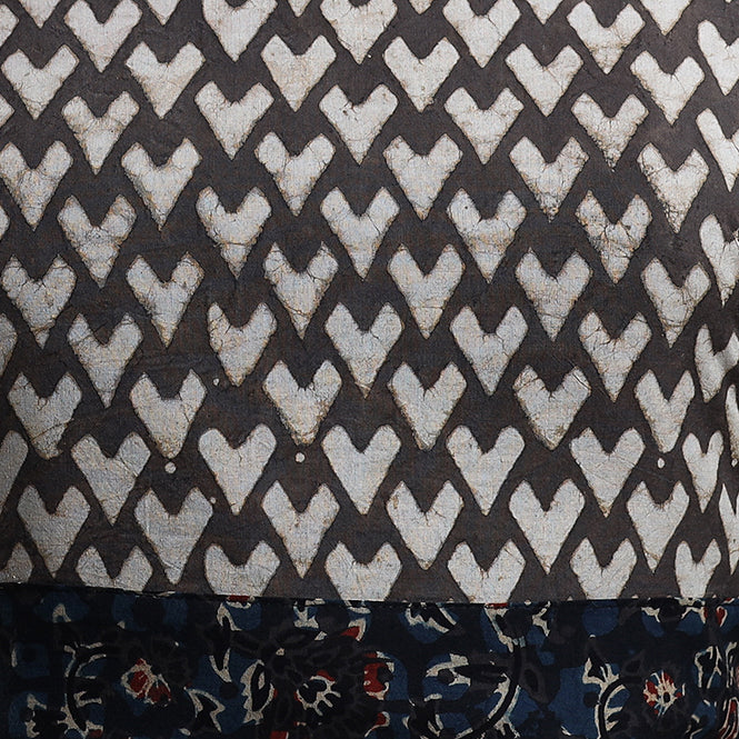 Brown - Pipad Block Printed Cotton Blouse Piece