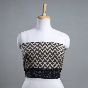 Brown - Pipad Block Printed Cotton Blouse Piece