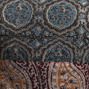 Blue - Ajrakh Block Printed Cotton Blouse Piece