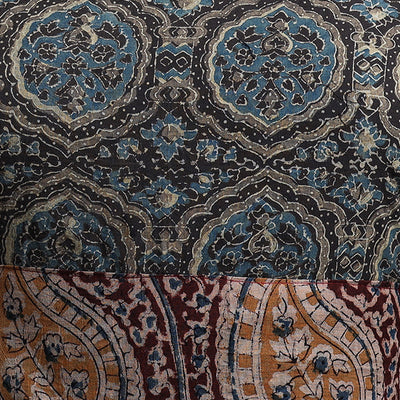 Blue - Ajrakh Block Printed Cotton Blouse Piece