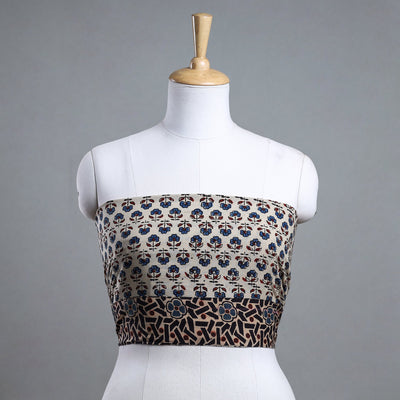 Beige - Bagh Block Printed Cotton Blouse Piece