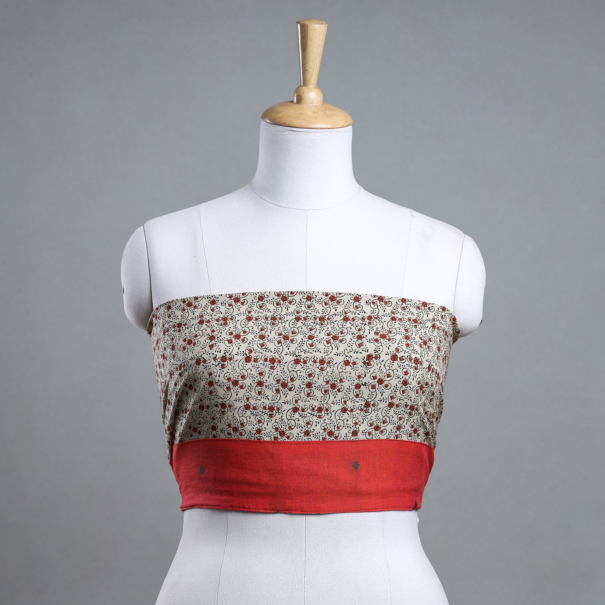 Beige - Bagh Block Printed Cotton Blouse Piece