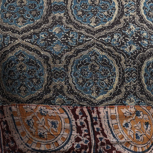 Brown - Ajrakh Block Printed Cotton Blouse Piece
