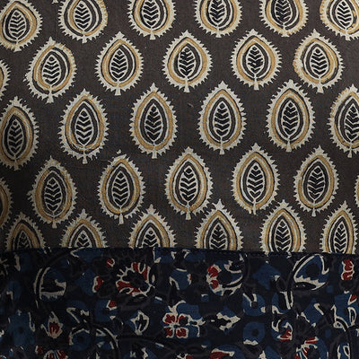 Brown - Bagh Block Printed Cotton Blouse Piece