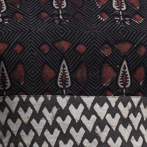 Black - Pipad Block Printed Cotton Blouse Piece