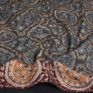 Brown - Ajrakh Block Printed Cotton Blouse Piece