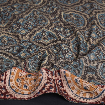 Brown - Ajrakh Block Printed Cotton Blouse Piece
