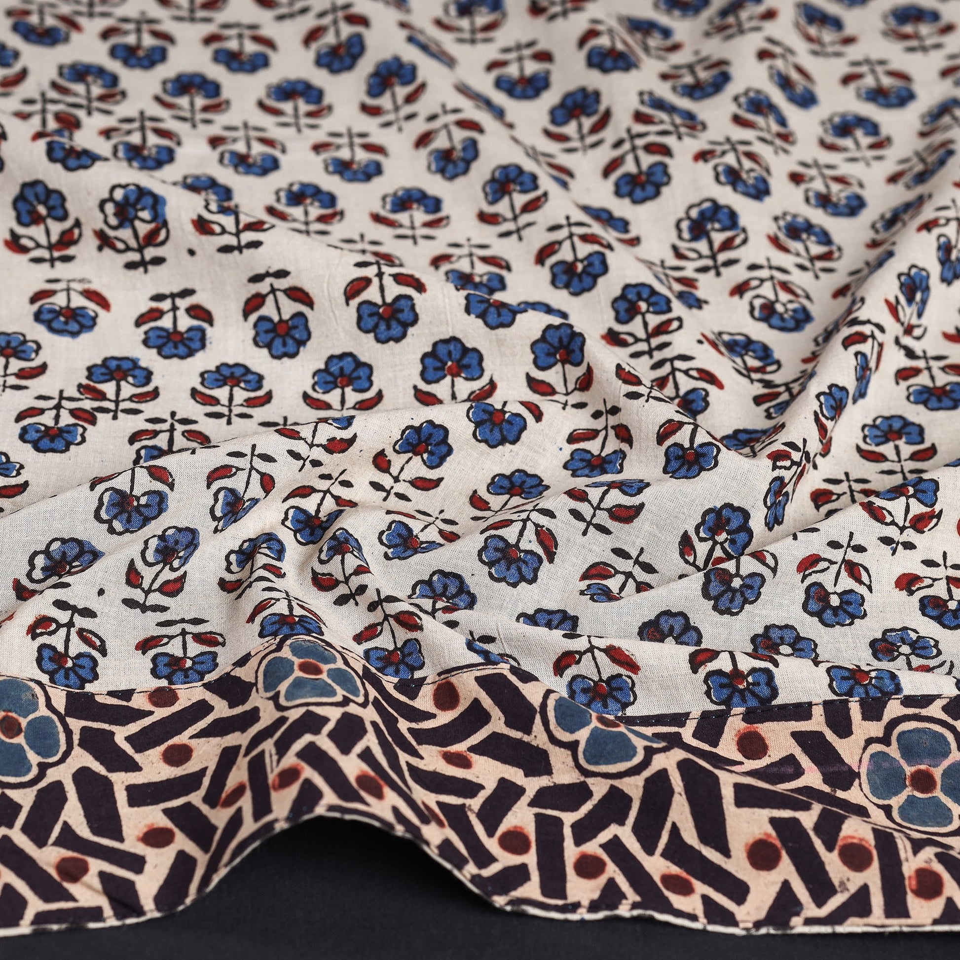 Beige - Bagh Block Printed Cotton Blouse Piece