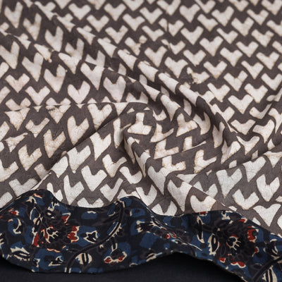 Brown - Pipad Block Printed Cotton Blouse Piece