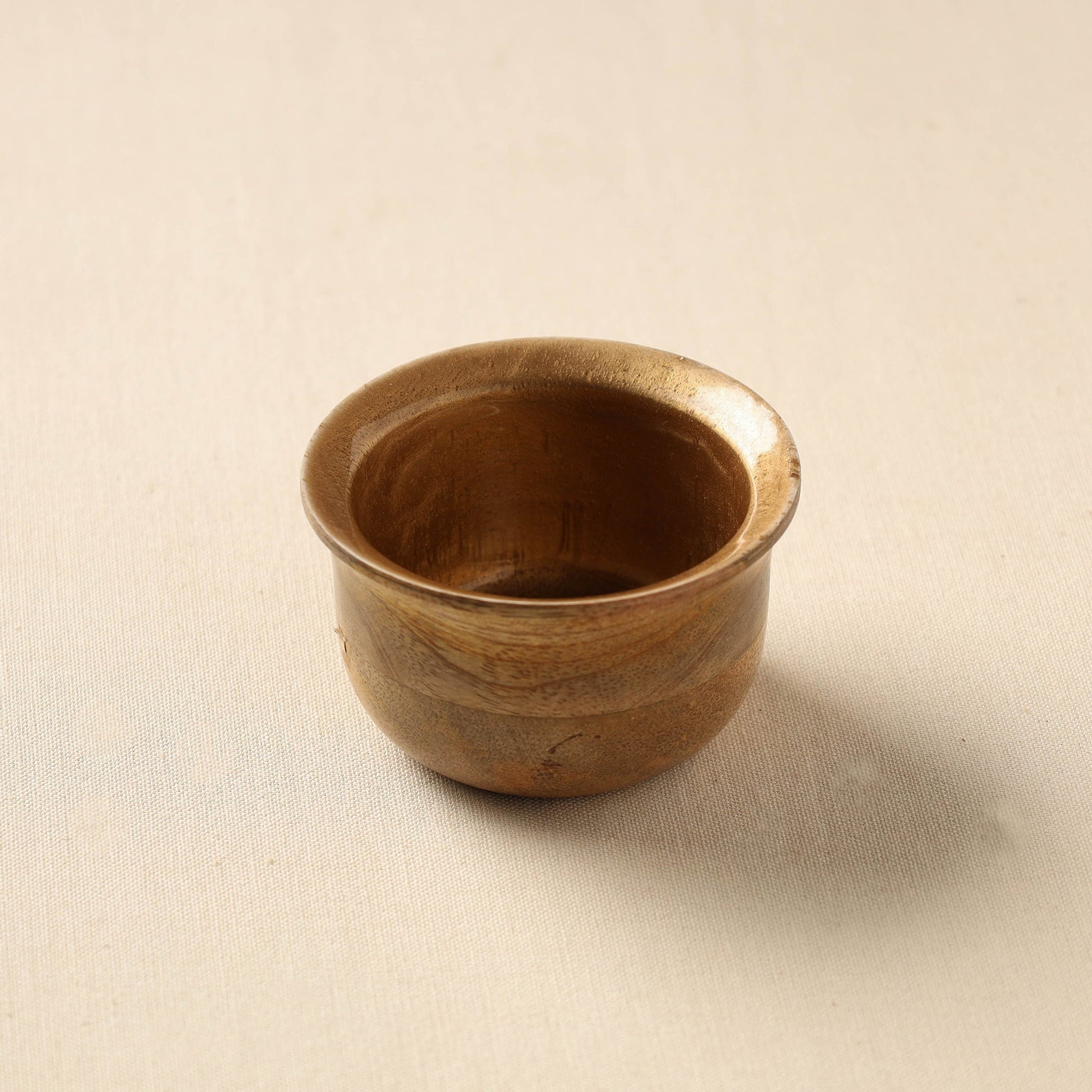 Brown - Handcrafted Mango Wooden Bowl (3 x 3 in)