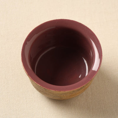 Brown - Handcrafted Mango Wooden Bowl (3 x 3 in)