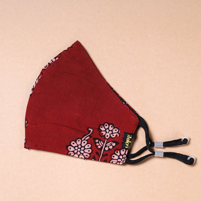 Bagh Block Print Cotton 3 layer Snug Fit Face Cover
