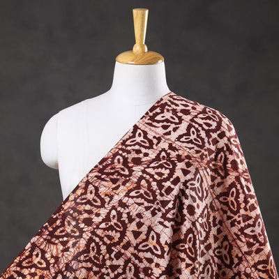 Brown - Hand Printed Cotton Batik Fabric