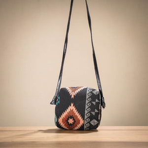 Black - Handcrafted Woven Cotton Shoulder Bag (Set of 2)