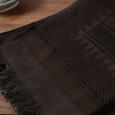 Brown - Bagh Hand Block Printed Handloom Cotton Towel