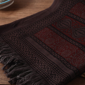 Brown - Bagh Hand Block Printed Handloom Cotton Towel