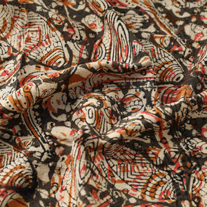 Beige - Kalamkari Hand Block Printed Cotton Fabric