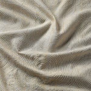 Beige - Handloom Tussar Silk Bengal Kantha Fabric 07