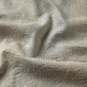 Beige - Handloom Tussar Silk Bengal Kantha Fabric 02