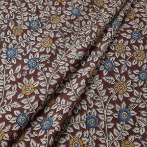 Brown - Kalamkari Printed Cotton Fabric