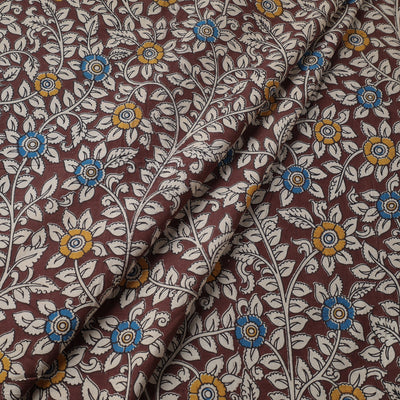 Brown - Kalamkari Printed Cotton Fabric