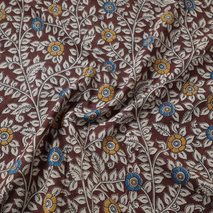 Brown - Kalamkari Printed Cotton Fabric