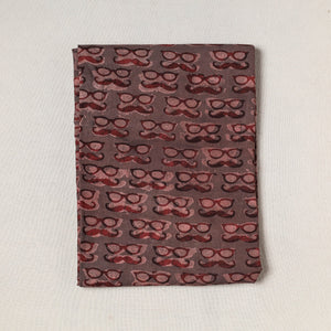 Brown - Bindaas Art Block Printed Cotton Precut Fabric (1.5 meter)