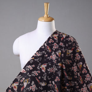 Black - Kalamkari Printed Cotton Fabric 22