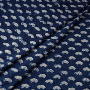 Blue - Dabu Bagru Block Print Cotton Fabric