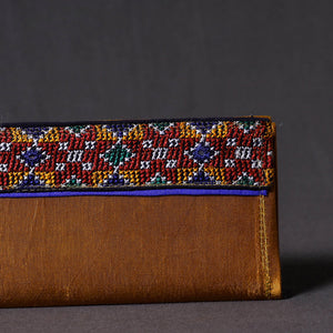 Brown - Kutchi Embroidery Mirror Work Clutch