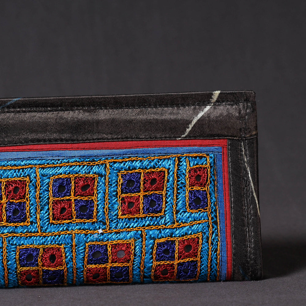 Black - Kutchi Embroidery Mirror Work Clutch