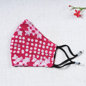 Batik Block Print Cotton Snug Fit Face Cover