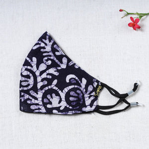Batik Block Print Cotton Snug Fit Face Cover