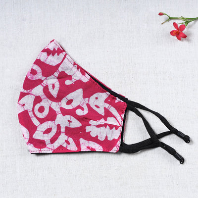 Batik Block Print Cotton Snug Fit Face Cover