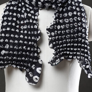Black - Kutch Bandhani Tie-Dye Cotton Stole