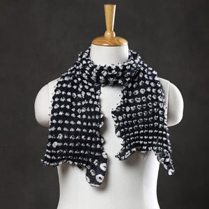 Black - Kutch Bandhani Tie-Dye Cotton Stole