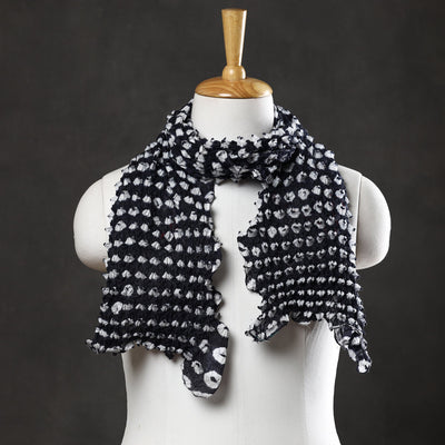 Black - Kutch Bandhani Tie-Dye Cotton Stole