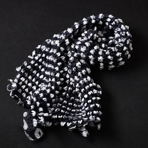 Black - Kutch Bandhani Tie-Dye Cotton Stole