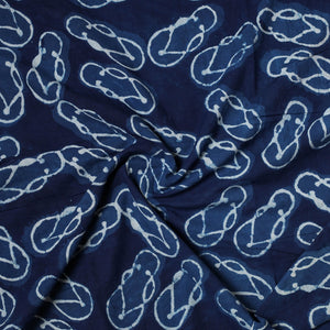 Blue - Bindaas Art Block Printed Cotton Precut Fabric