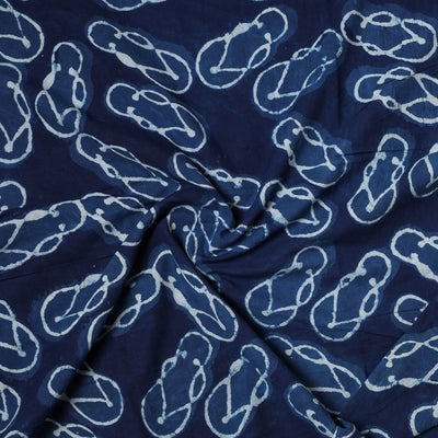 Blue - Bindaas Art Block Printed Cotton Precut Fabric