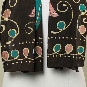 Brown - Hand Batik Printed Pure Cotton Stole