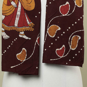 Brown - Hand Batik Printed Pure Cotton Stole
