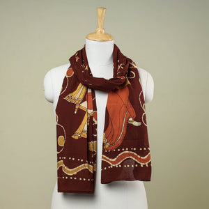 Brown - Hand Batik Printed Pure Cotton Stole