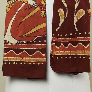 Brown - Hand Batik Printed Pure Cotton Stole