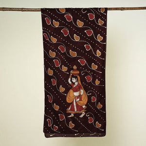 Brown - Hand Batik Printed Pure Cotton Stole